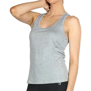 NWOT Women’s Icyzone light gray heathered racerback tank top Medium